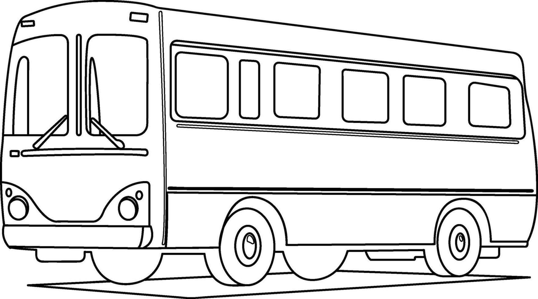 drawing bus for kids vector
