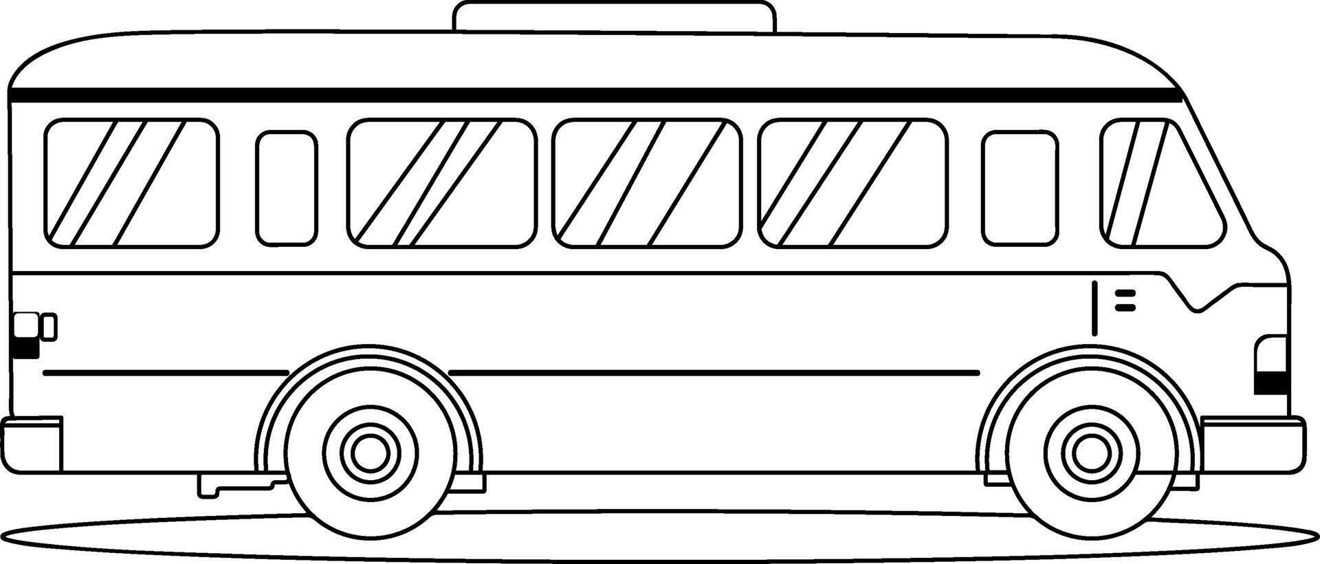 drawing bus for kids vector