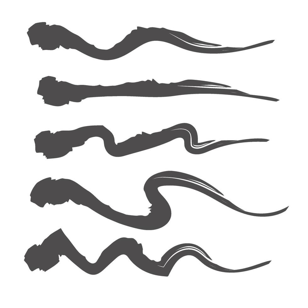 Brush hand drawn underlines set collection. vector