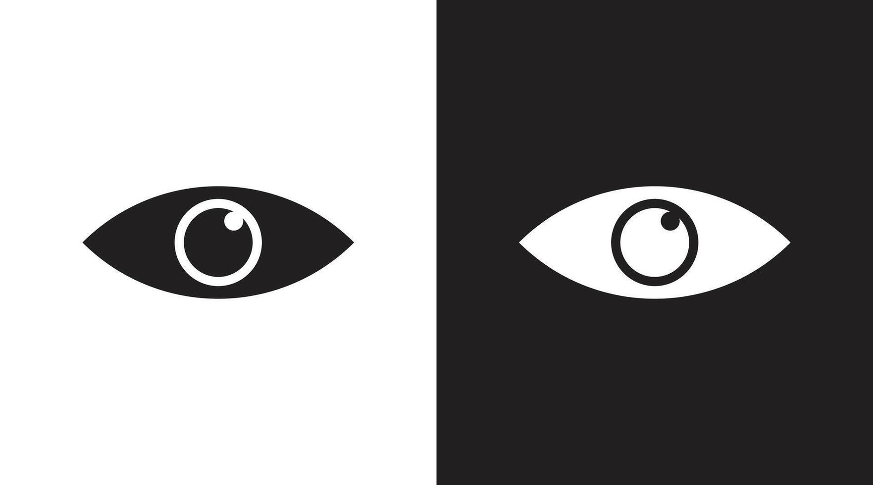 Visible black and white icon vector
