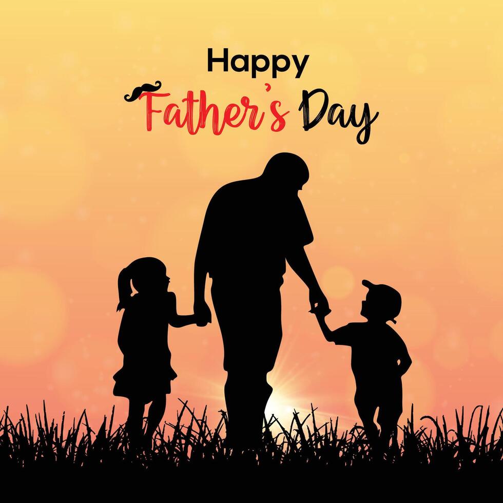 Happy Father's Day Social Media Design vector