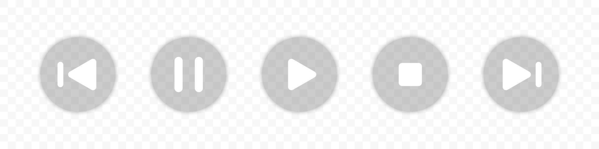 Play button set. or audio player buttons. , audio, player signs. vector