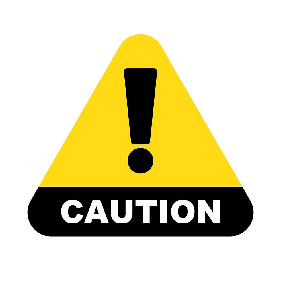 Caution icon. Warning or attention icon. vector
