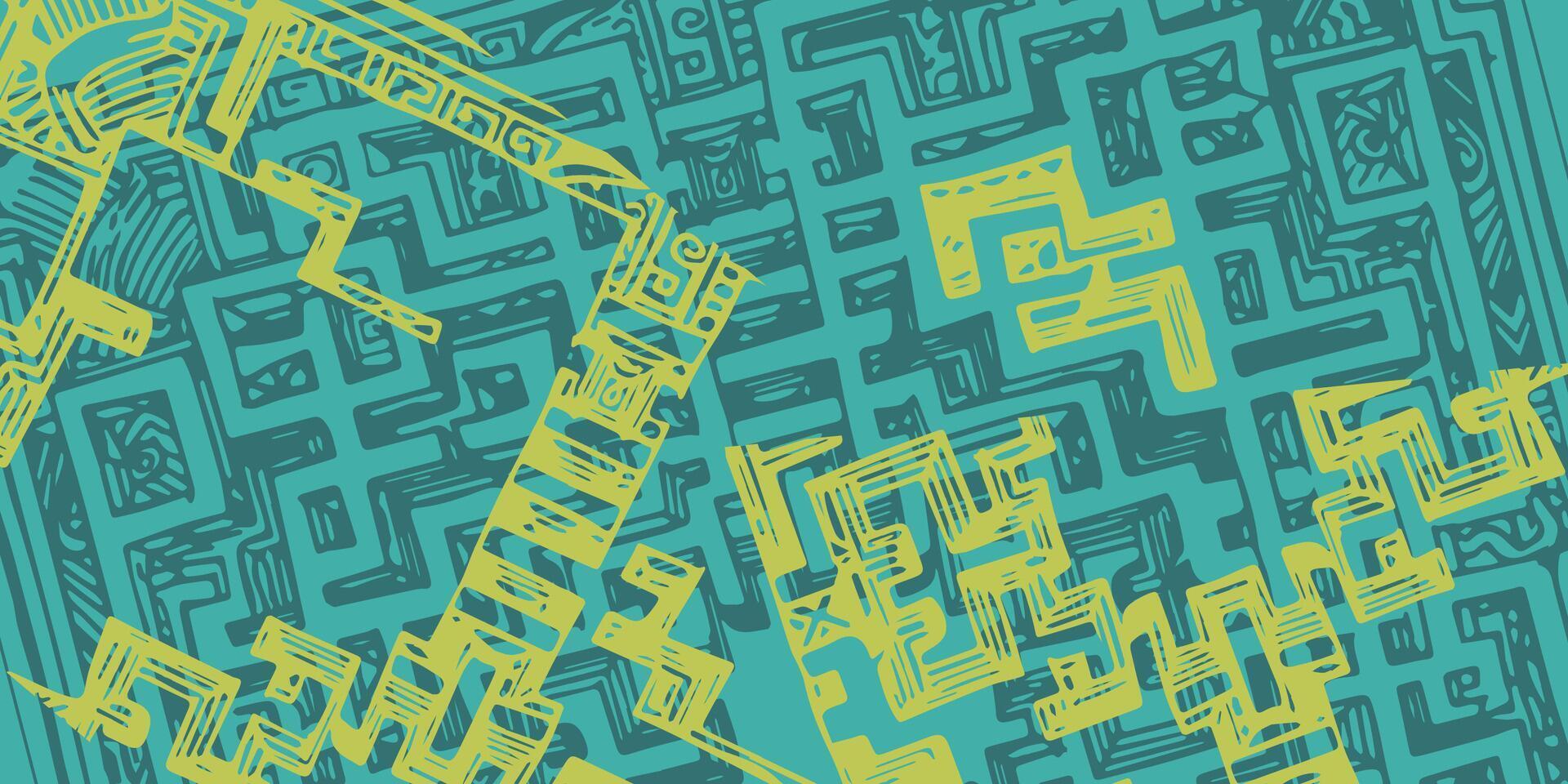 Turquoise abstract pattern on white background vector