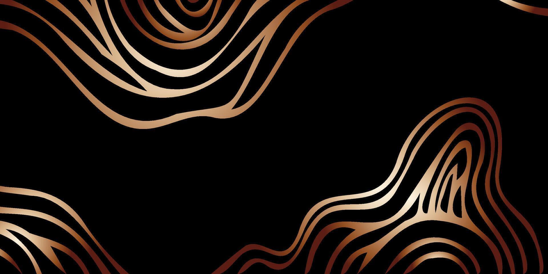 Abstract black background textured with golden halftone pattern. illustration. vector