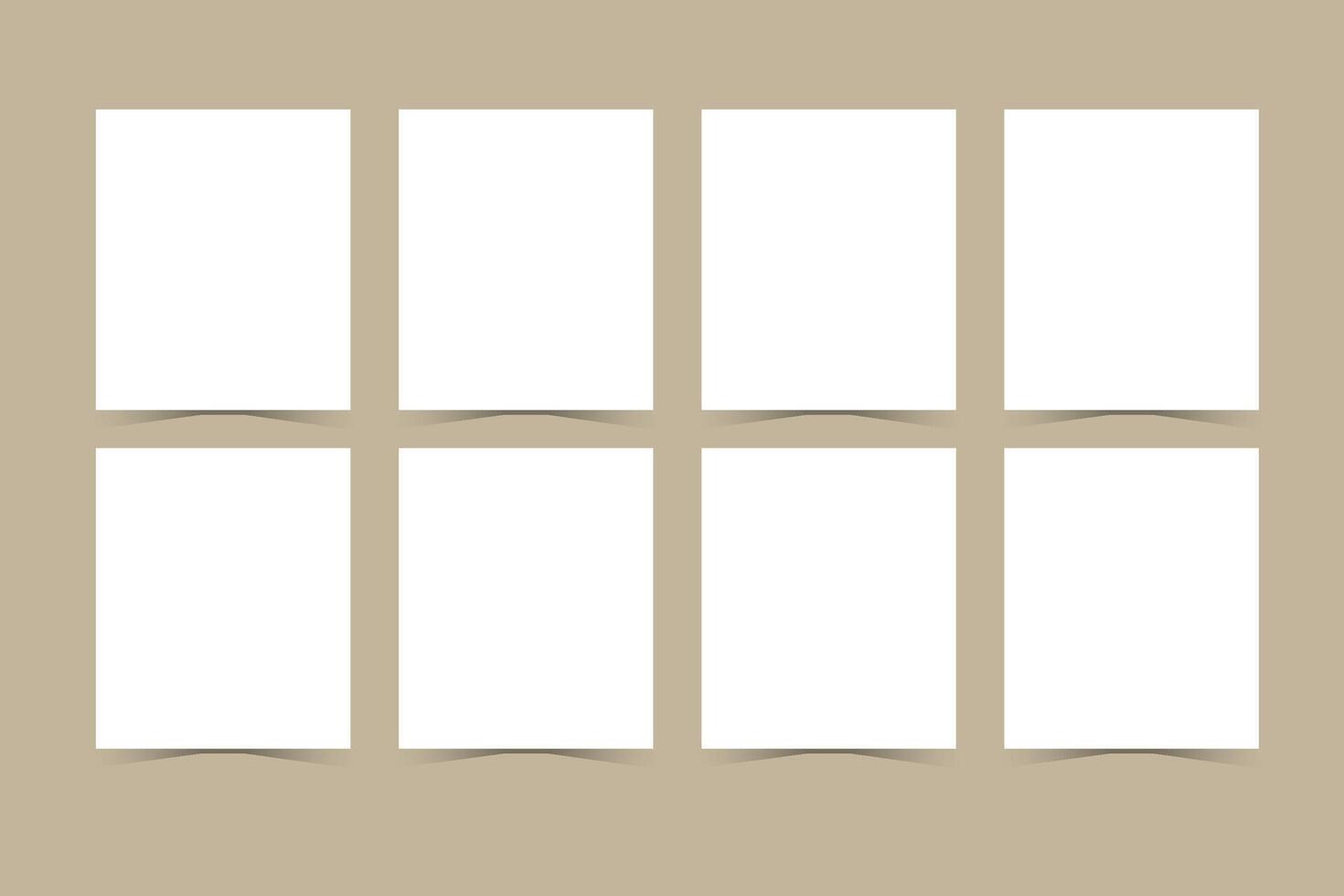 Photo collage template Album grid Moodboard layout vector