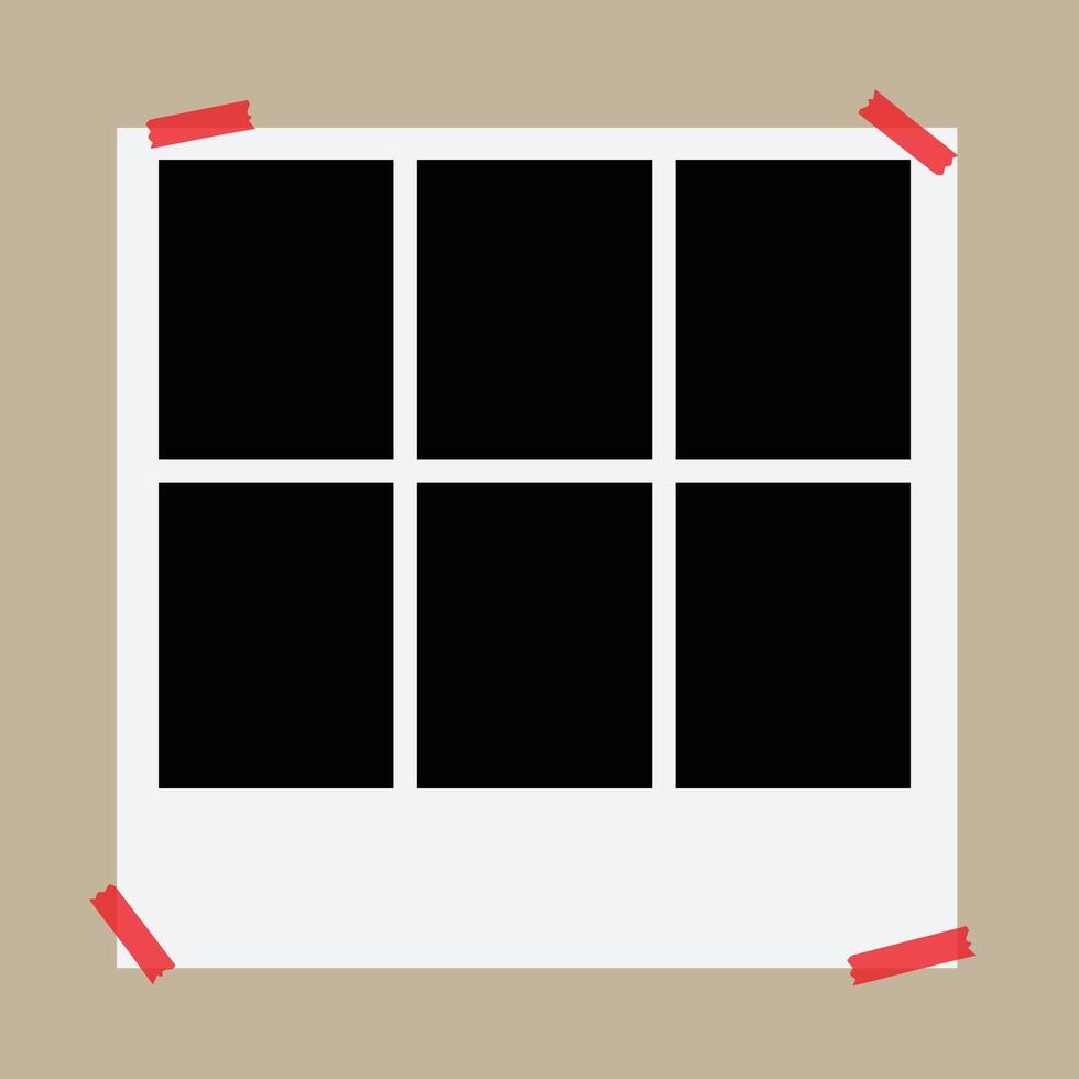 Set of realistic photo frames mockup. Empty photo frame vector