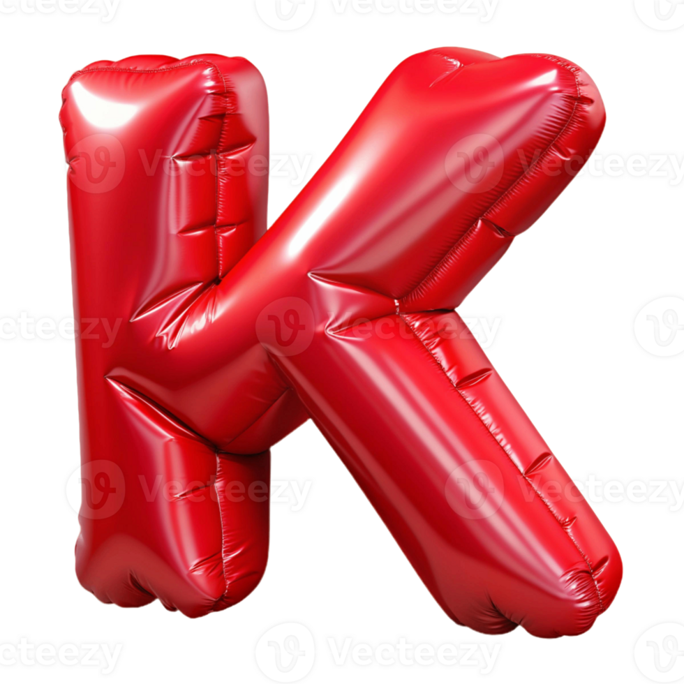 3d foil plastic party balloon K png