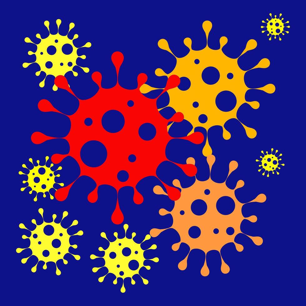 illustration of the corona virus, known as COVID-19, is a disease caused by the SARS-CoV-2 corona virus. It usually spreads between people who have close contact. vector