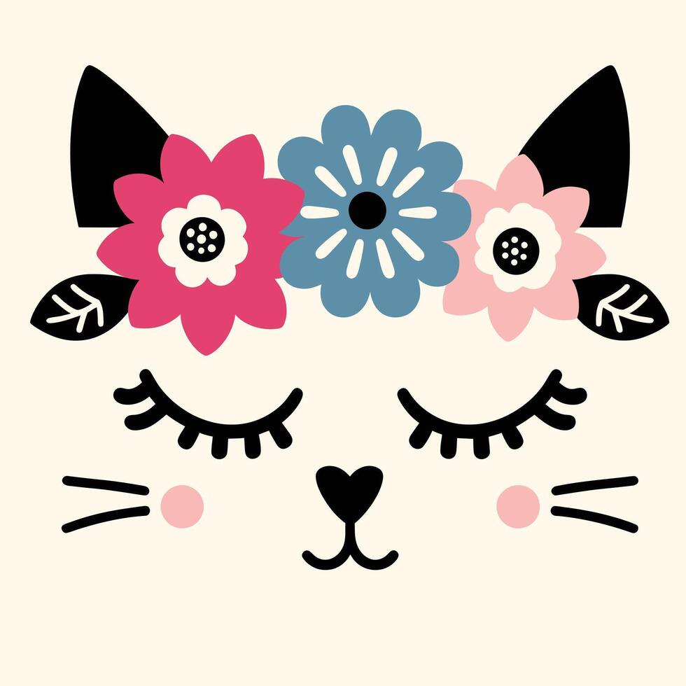 Illustration of Cute Cartoon Cat Characters vector
