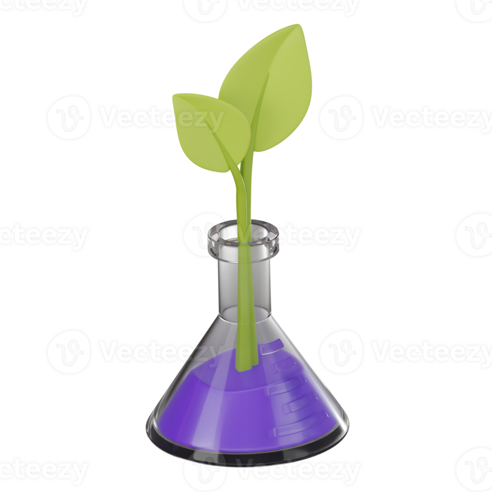 Environmental Research of Science Experiment and Ecology. 3D Render png