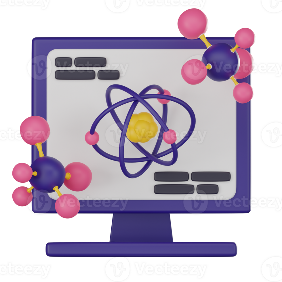 Advanced Science and Technology of Quantum Computing and Big Data. 3D Render png