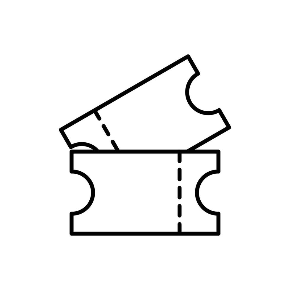 admission ticket icon design outline style vector