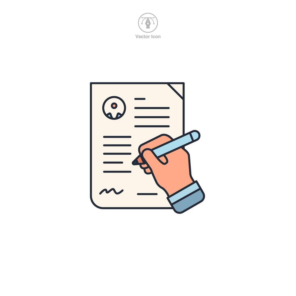 Confidential Document Icon theme symbol illustration isolated on white background vector