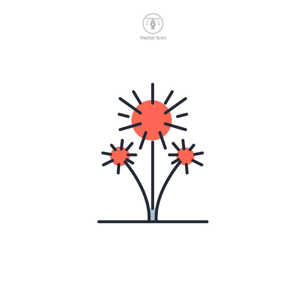 Firework Icon theme symbol illustration isolated on white background vector