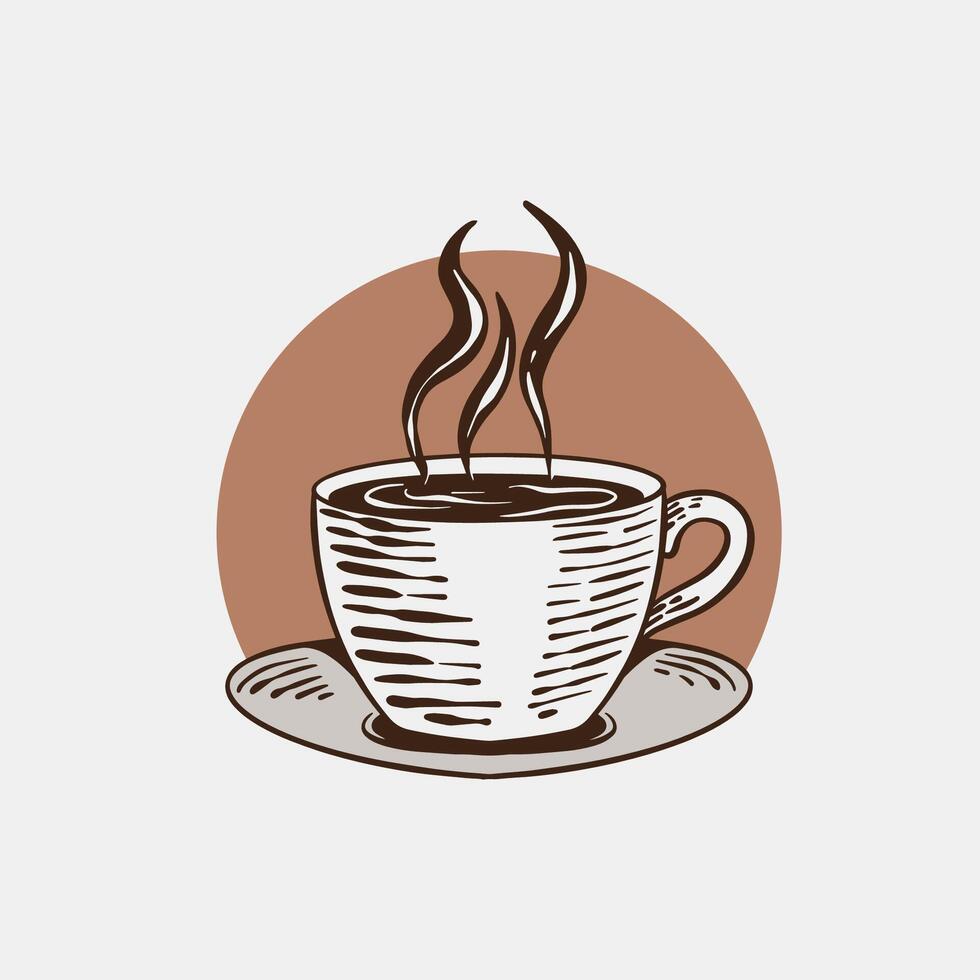 Coffee element set vintage illustration vector