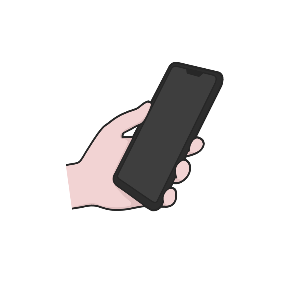 Holding a Phone Transparent Background png