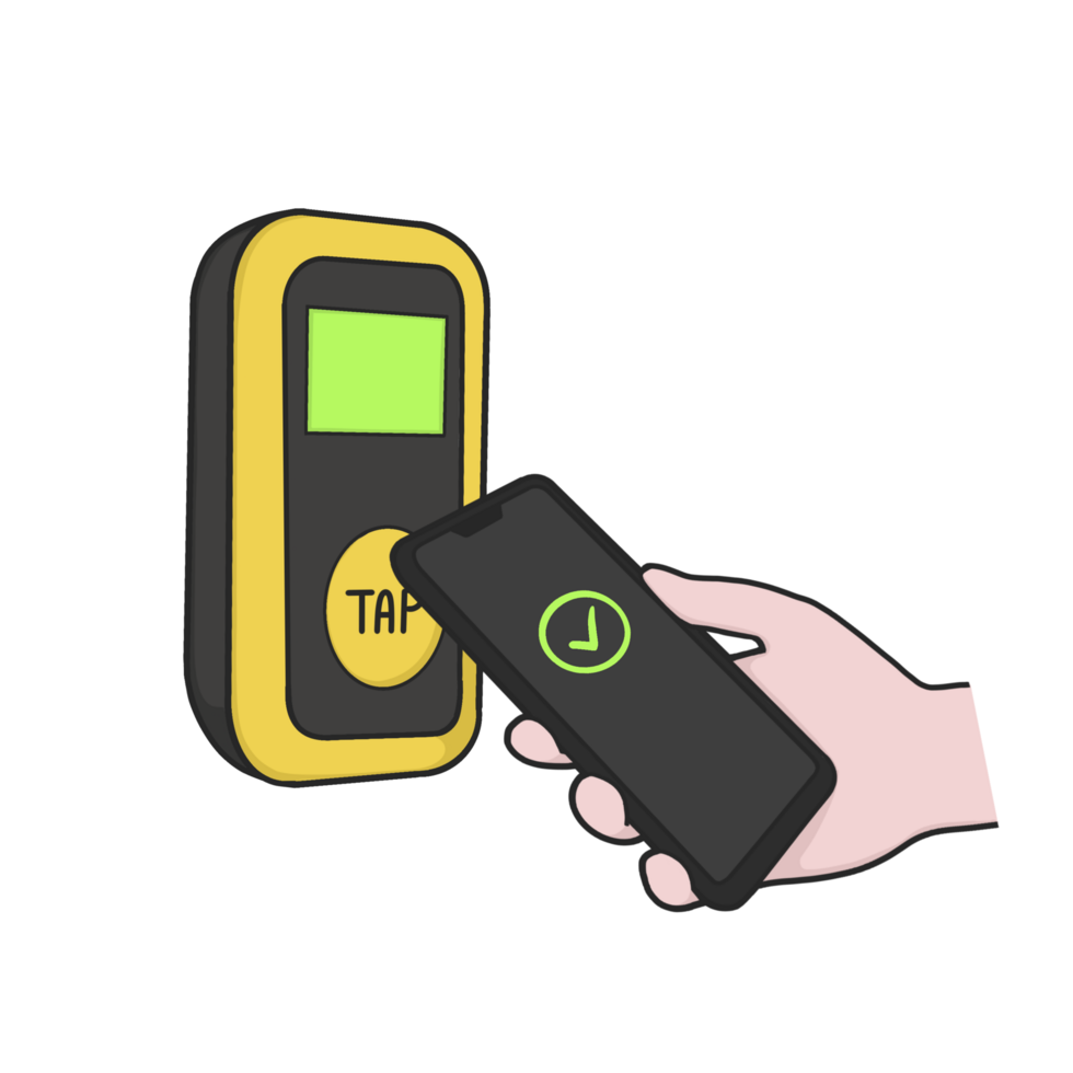 Scan Tapping with Phone Transparent Background png