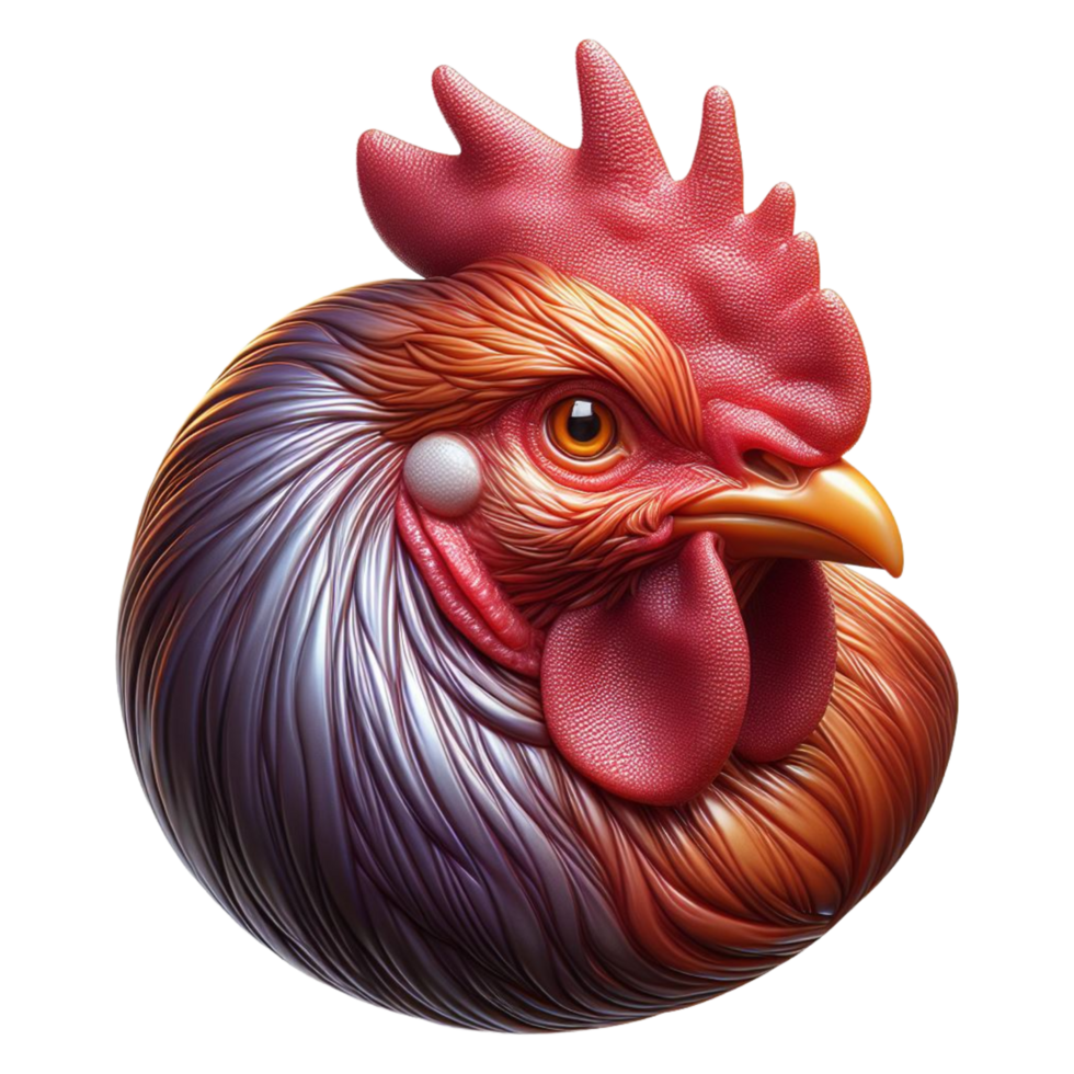 coloful Cartoon rooster png