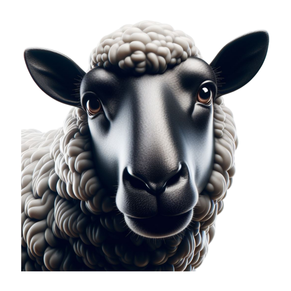 black sheep black face 45945263 PNG