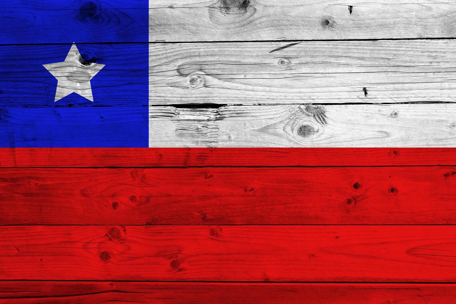 Chile flag with texture photo