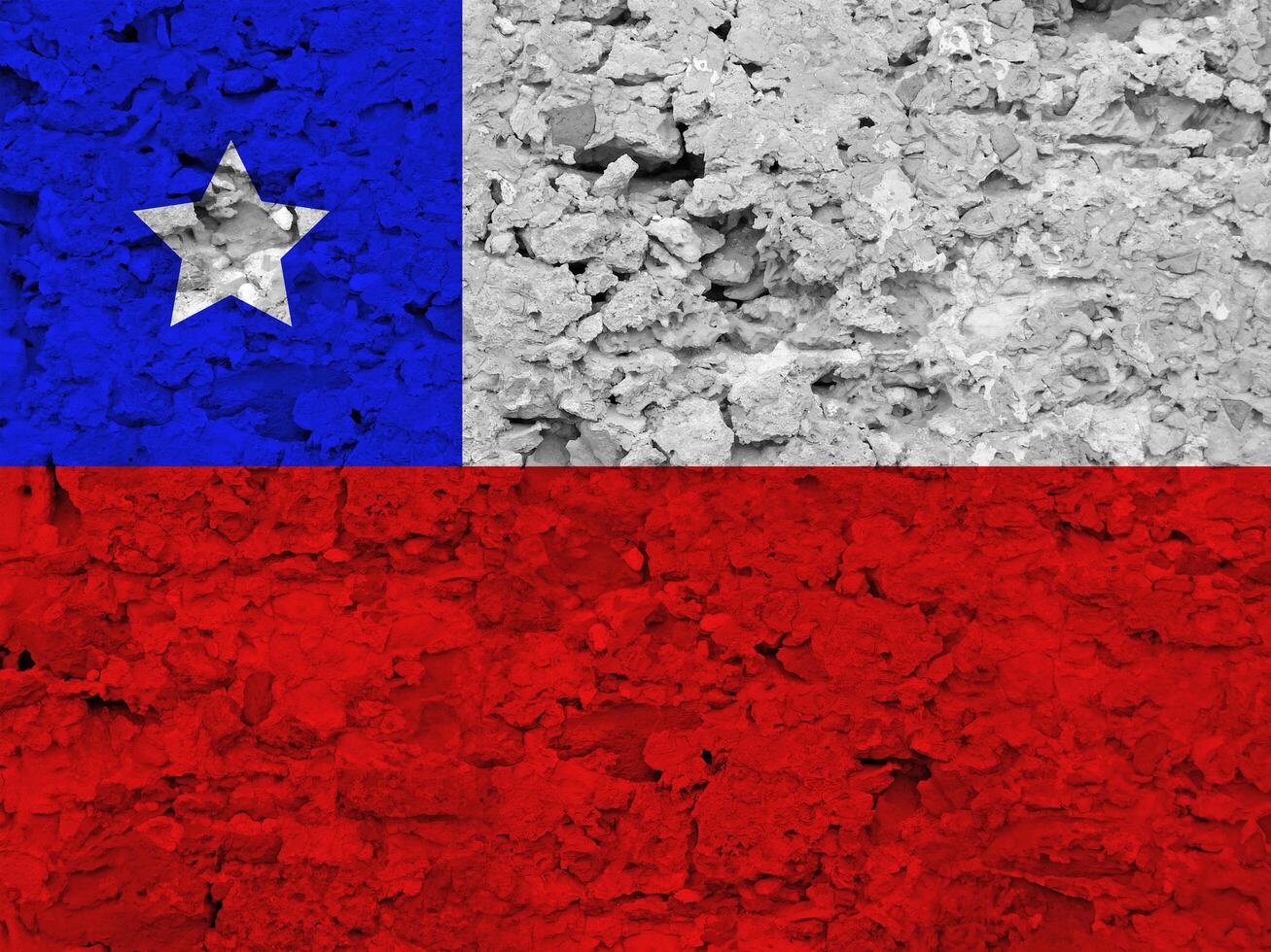 Chile flag with texture photo