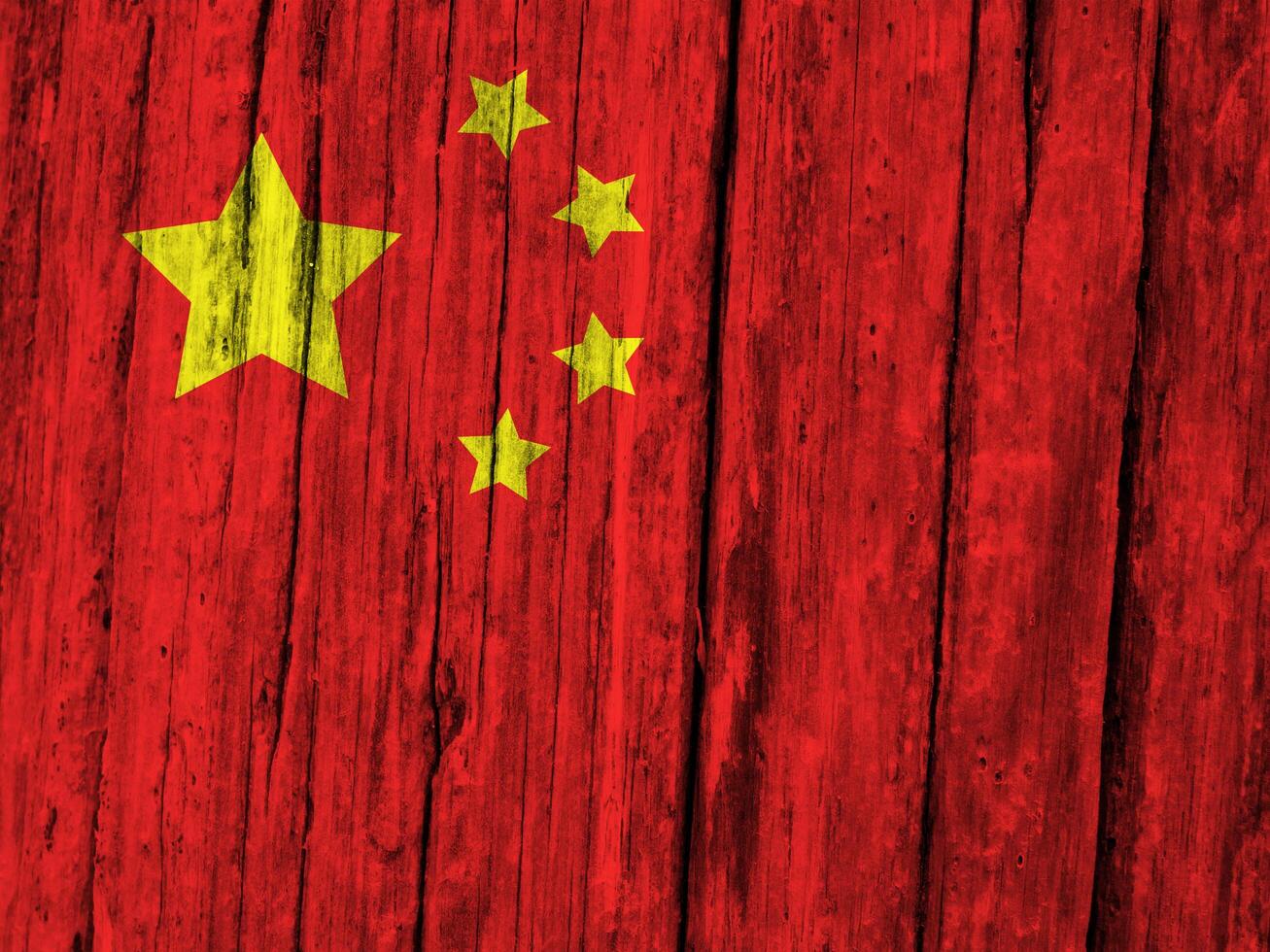 China flag with texture photo