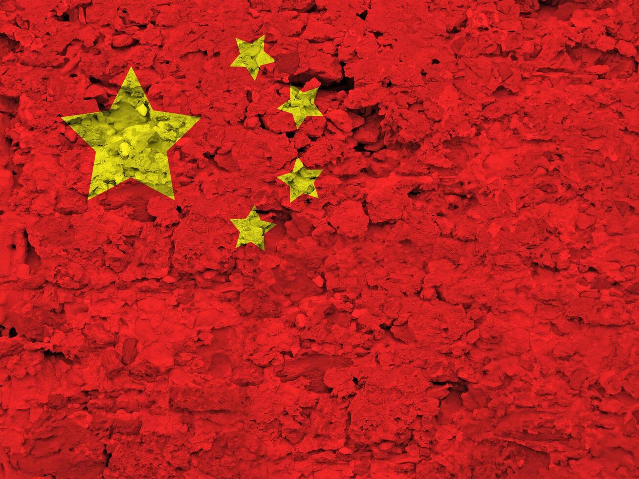 China flag with texture photo