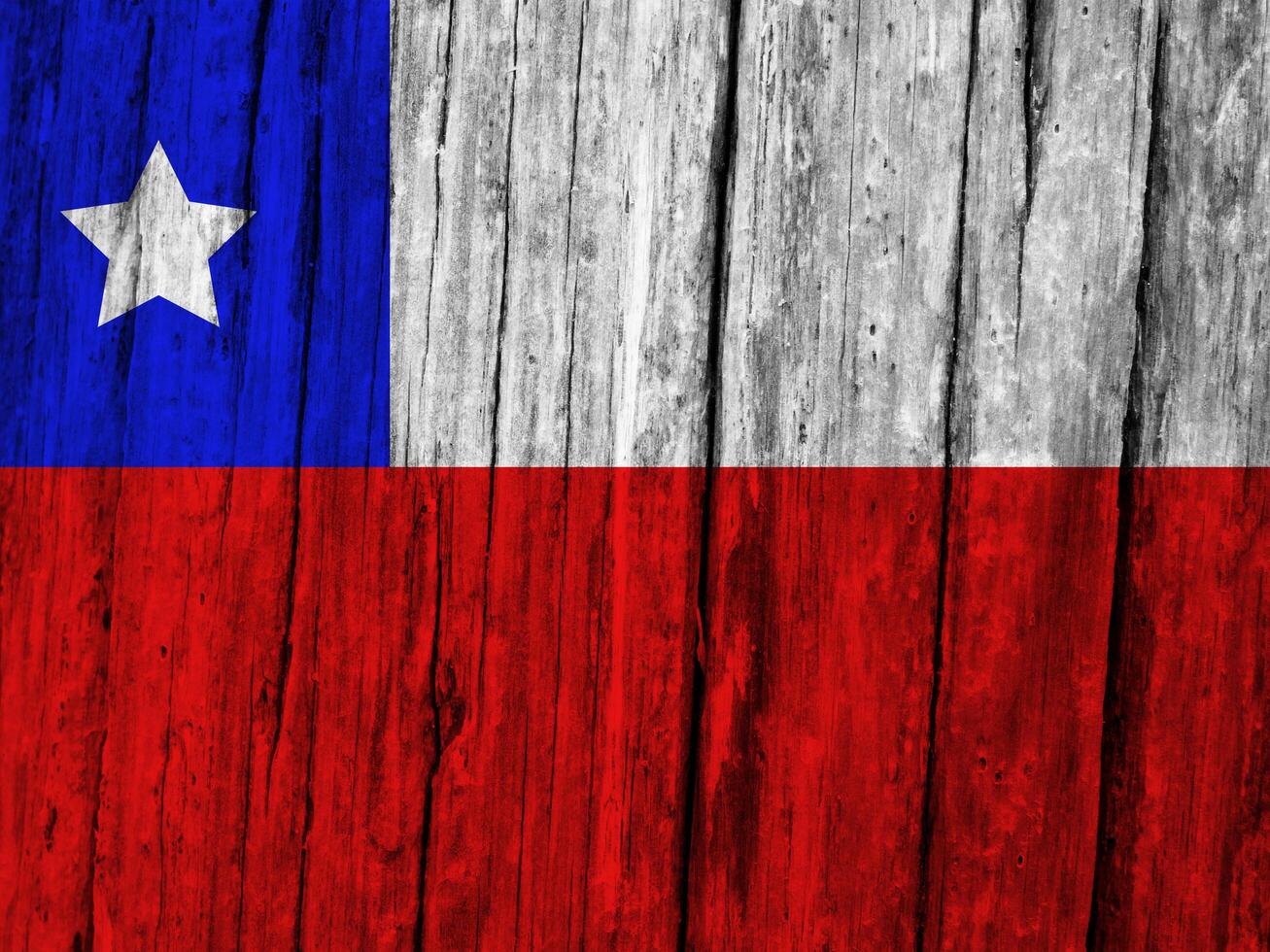 Chile flag with texture photo