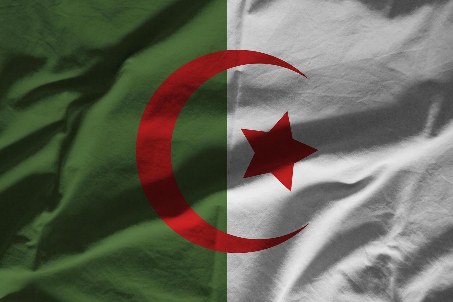 Algeria flag with texture photo