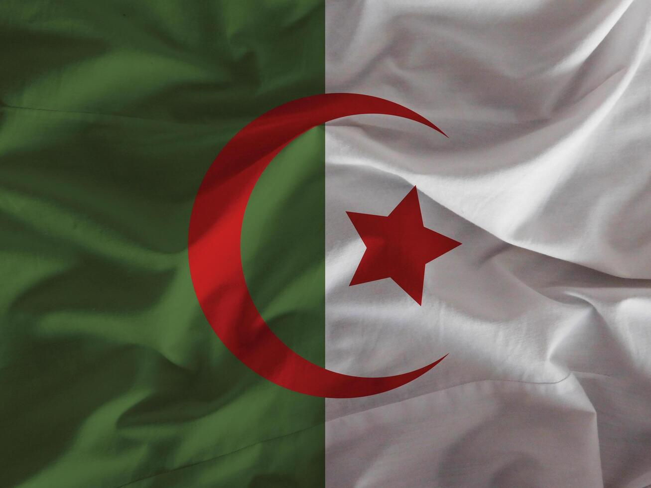 Algeria flag with texture photo