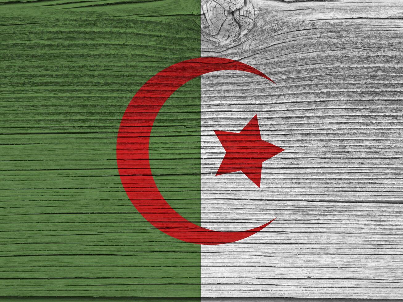 Algeria flag with texture photo