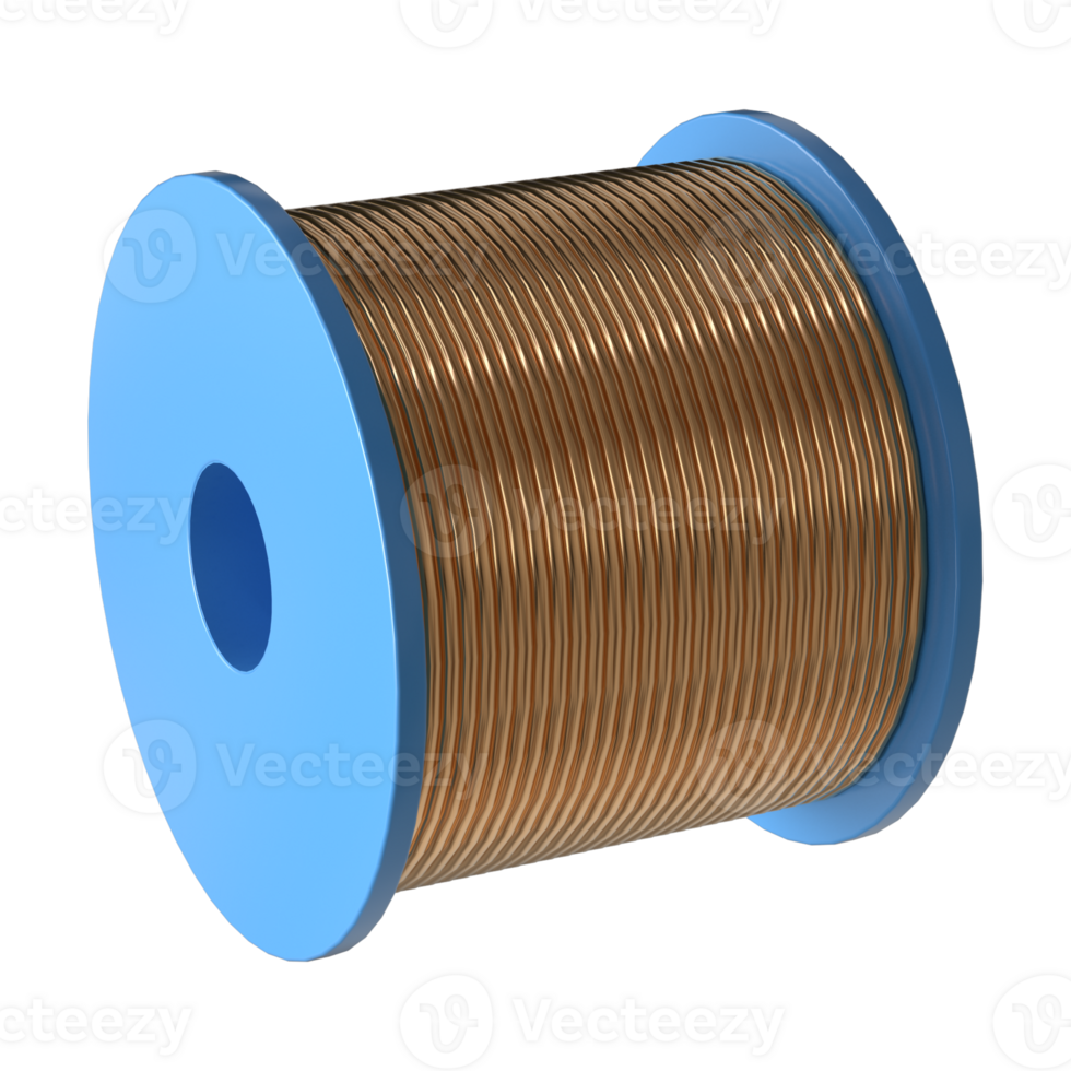 Realistic 3d wire or cable rendering for electric design, business, etc. png