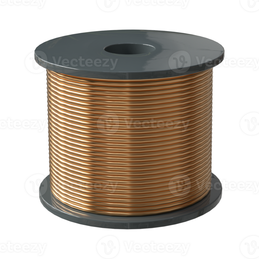 Realistic 3d wire or cable rendering for electric design, business, etc. png