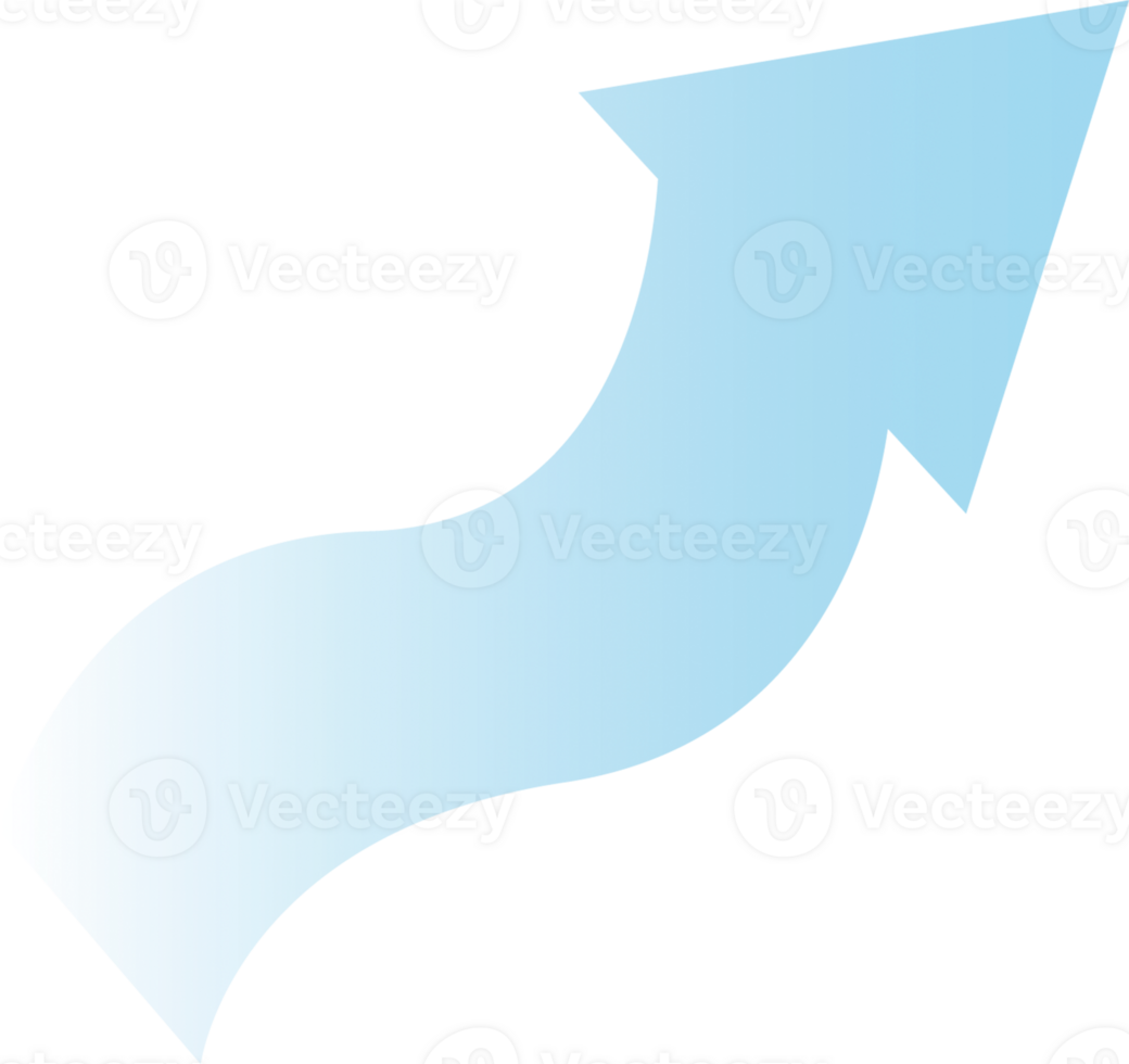 blue gradient arrow png