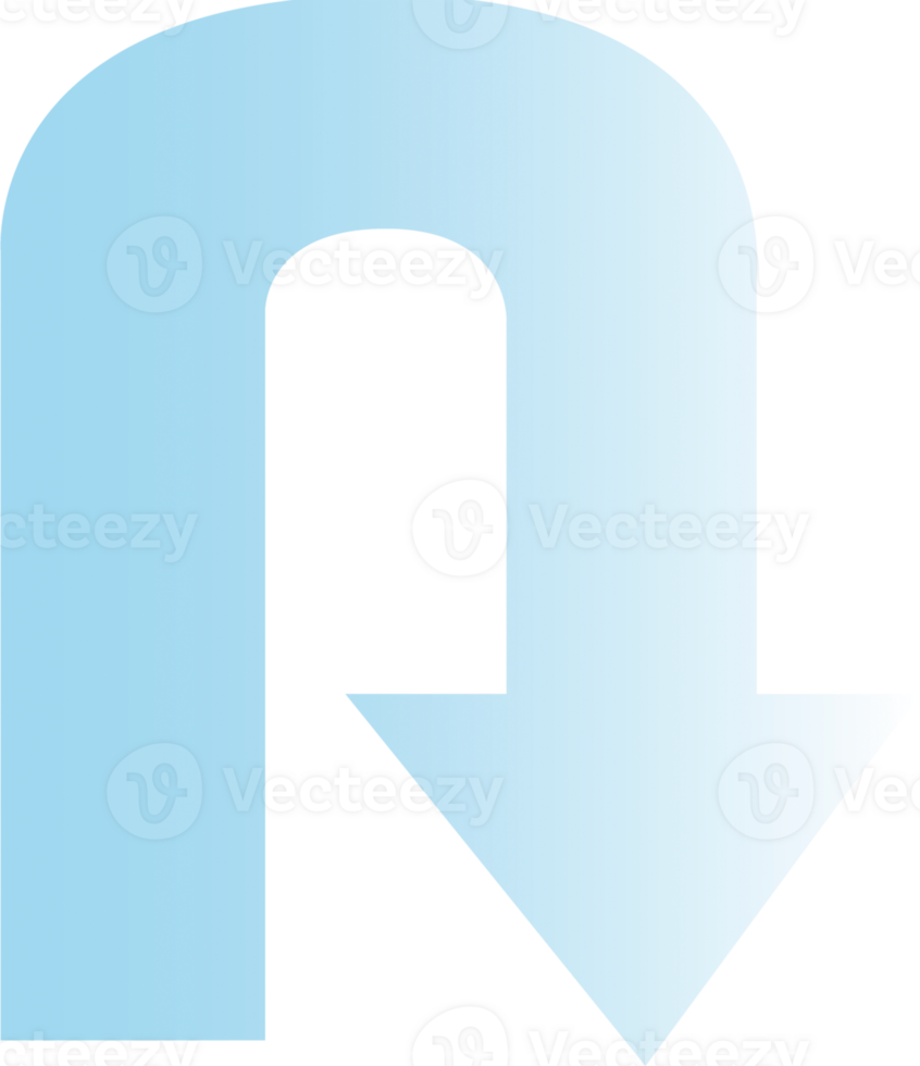 blue gradient arrow png