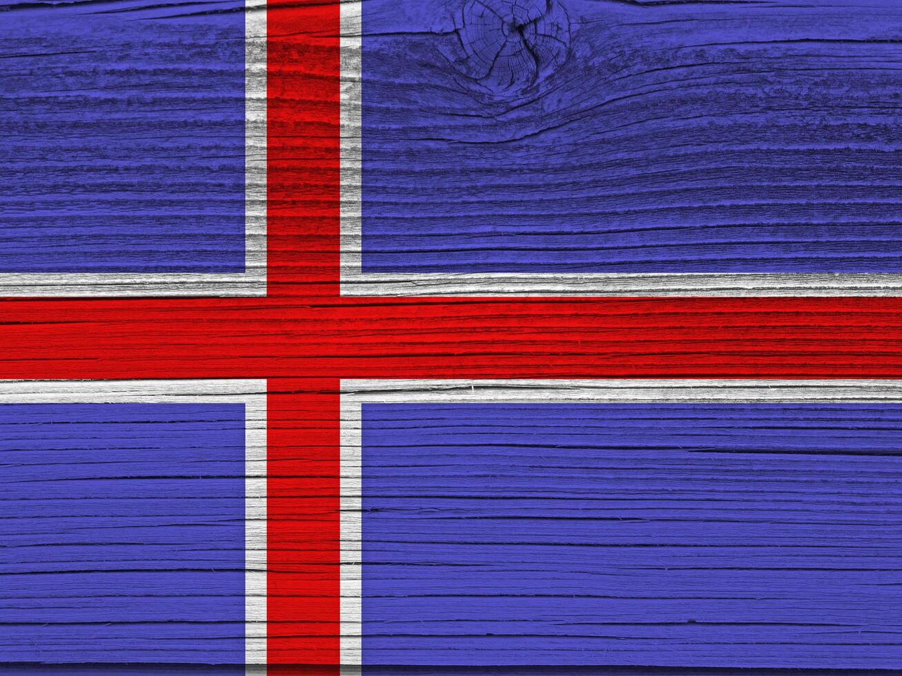 Iceland flag with texture photo