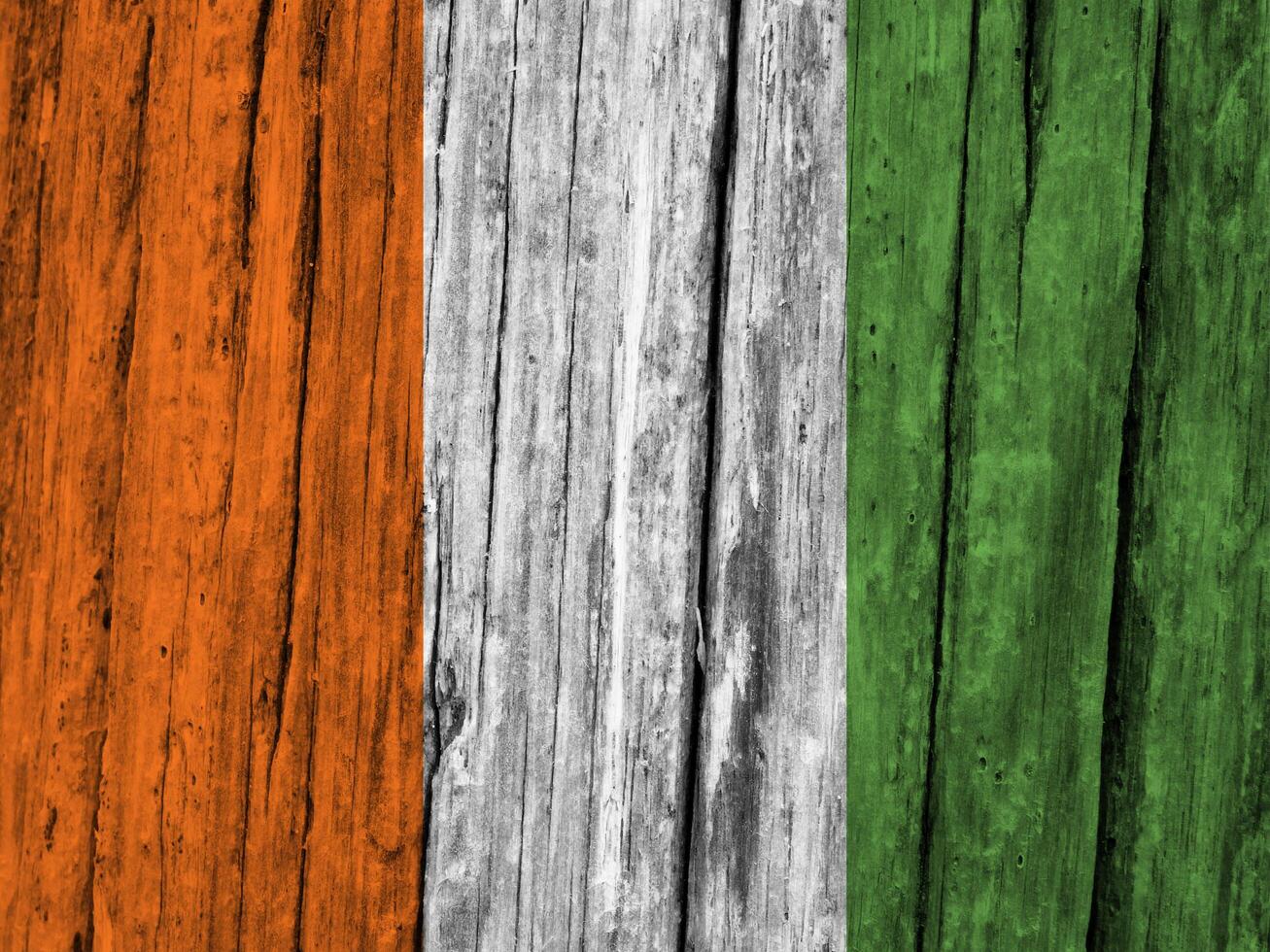 Ivory Coast flag with texture photo