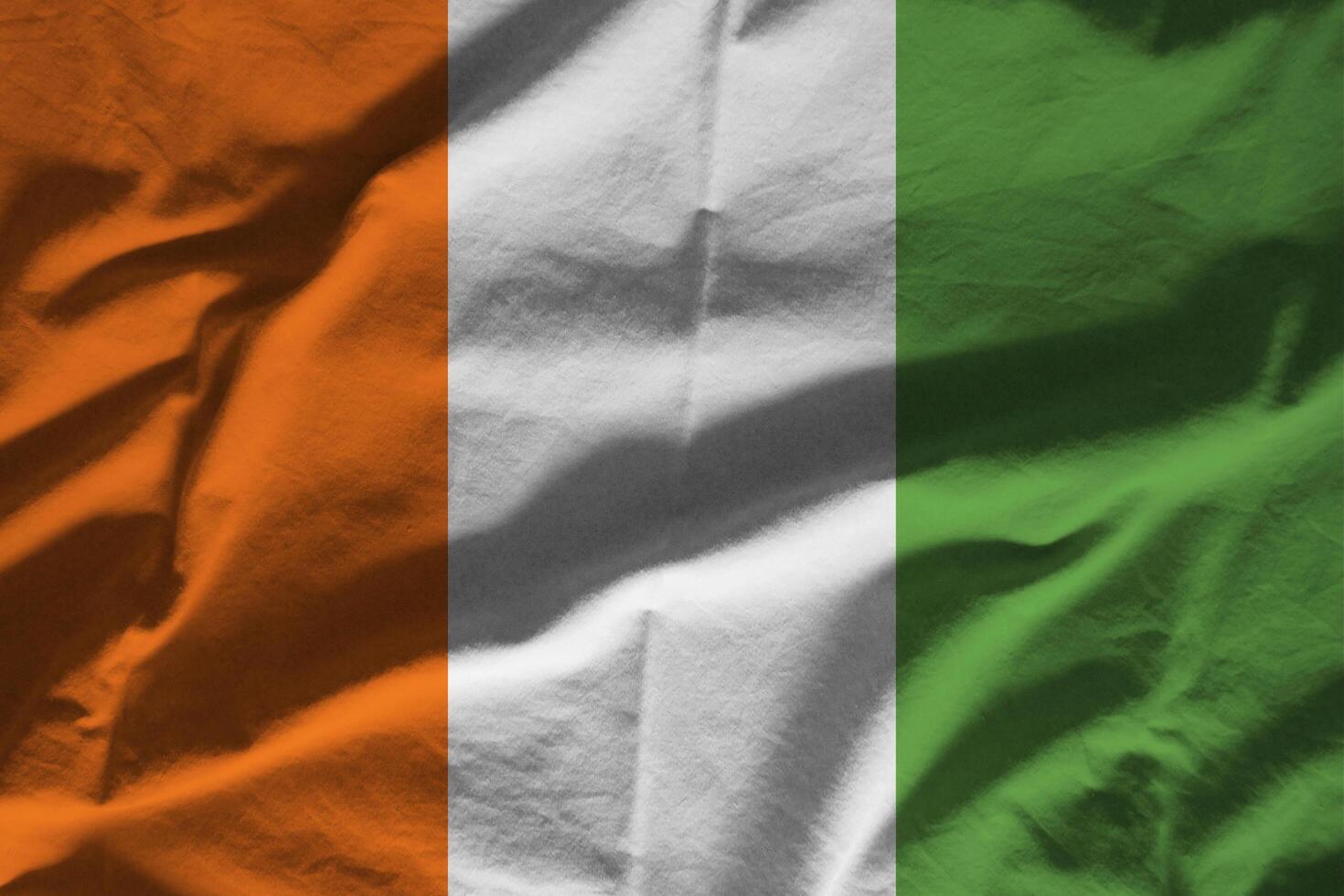 Ivory Coast flag with texture photo