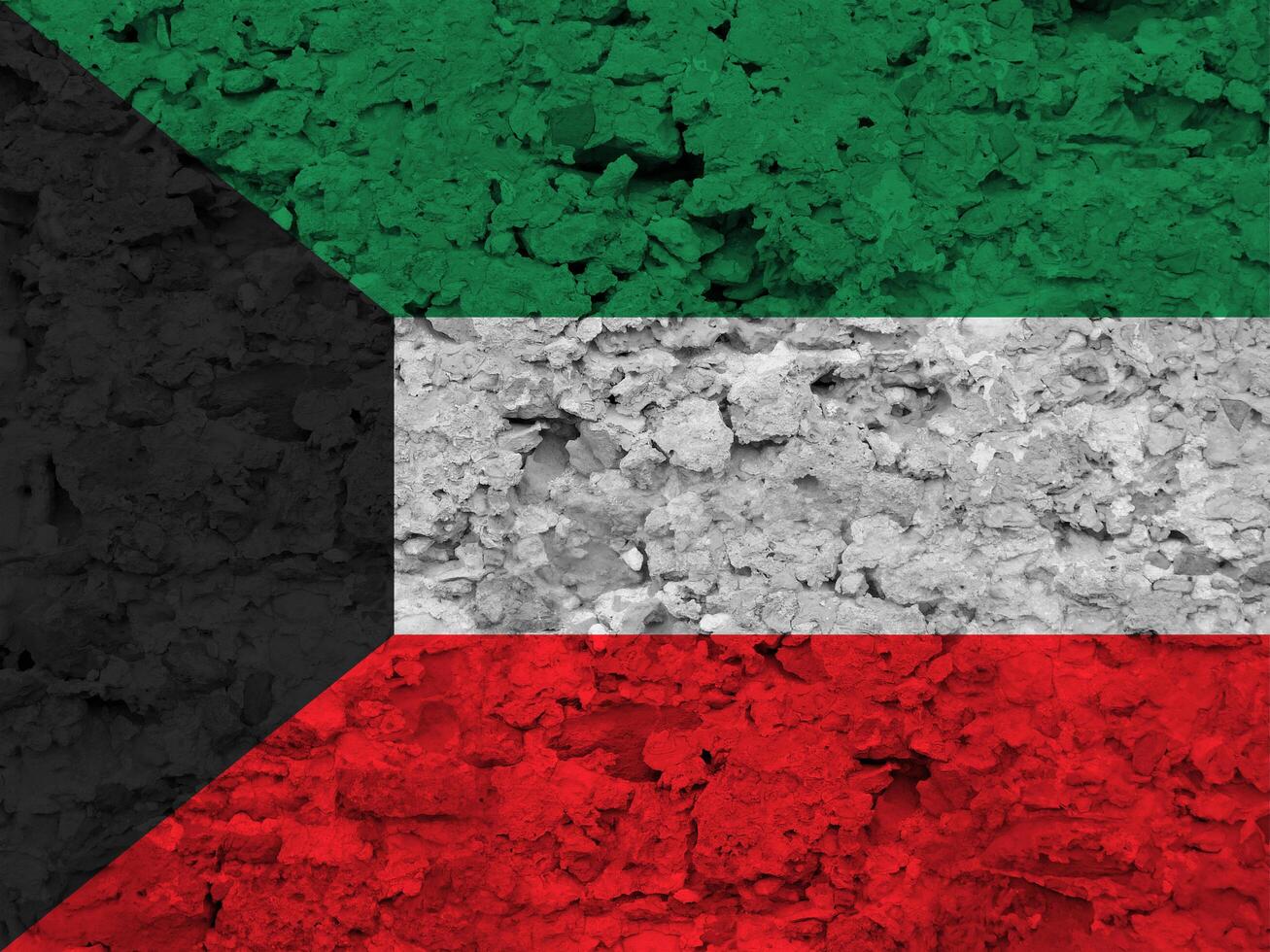 Kuwait flag with texture photo