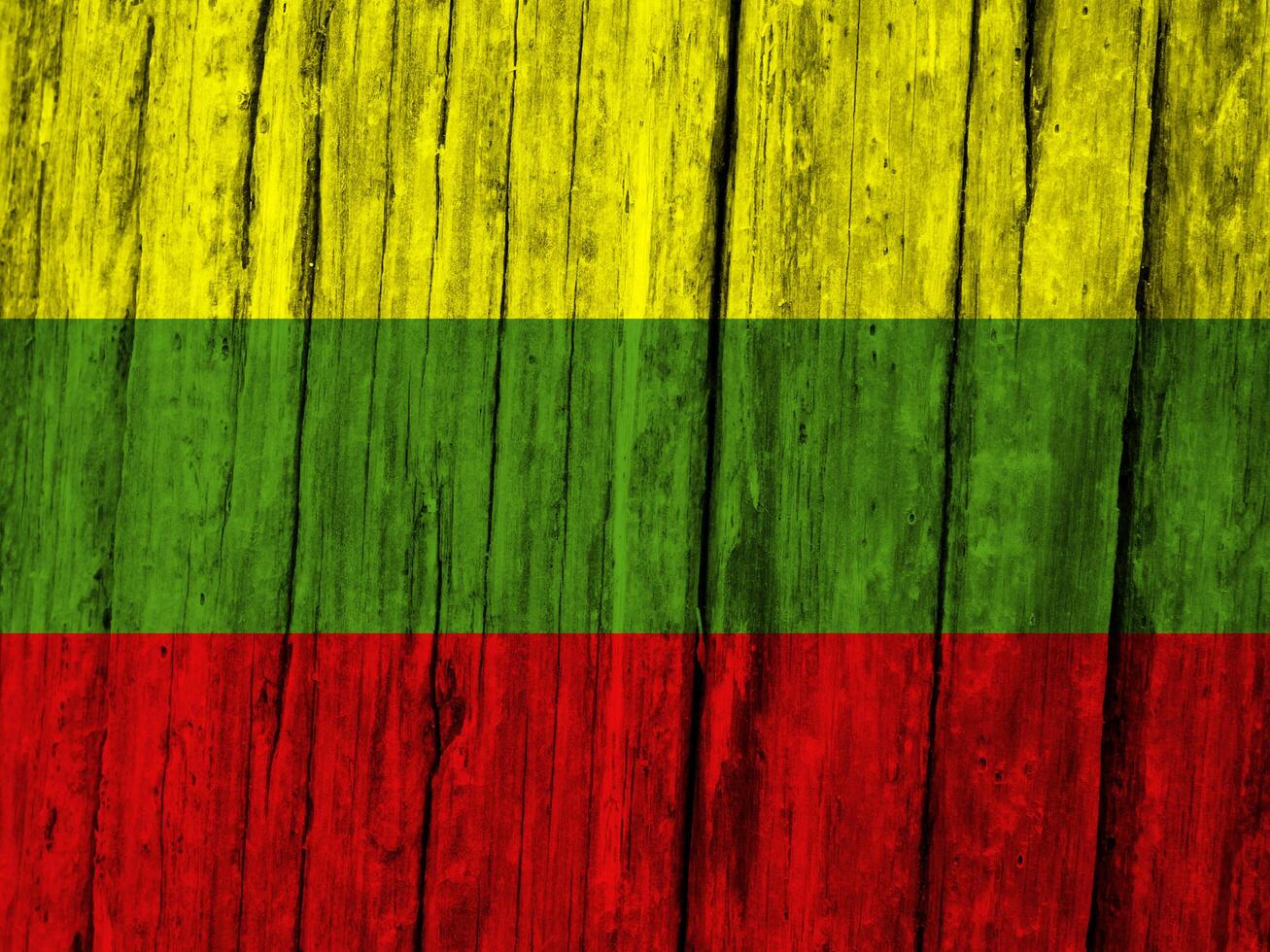 Lithuania flag with texture photo