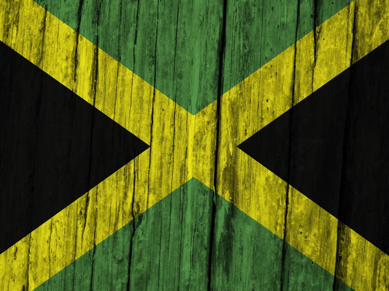 Jamaican flag with texture photo
