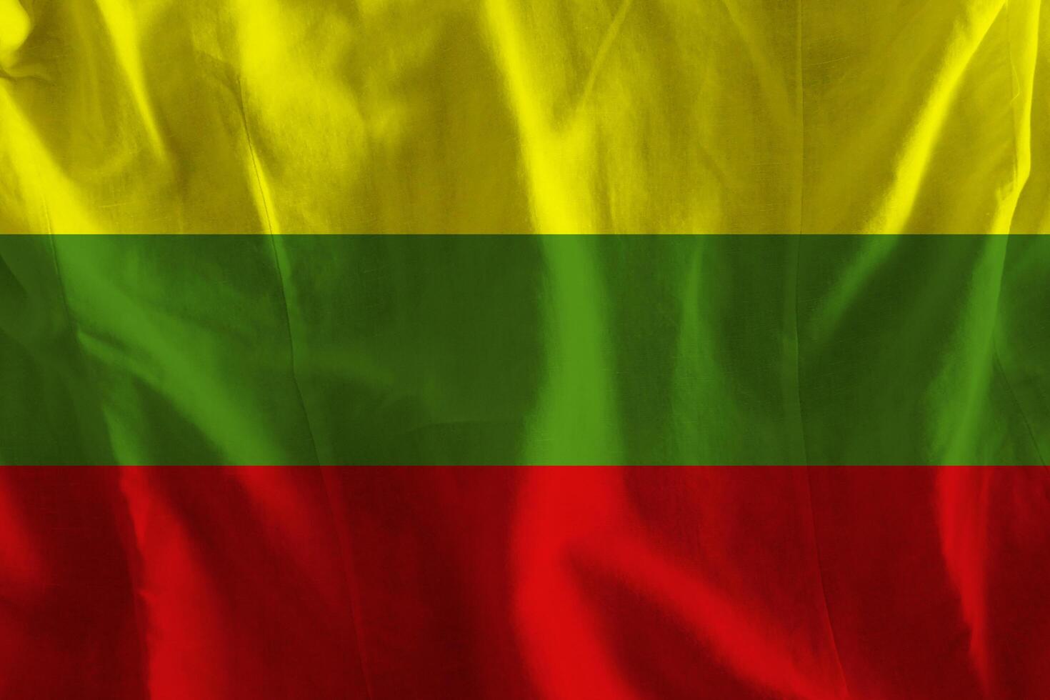 Lithuania flag with texture photo