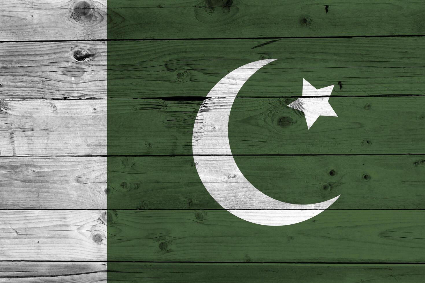 Pakistan flag with texture photo