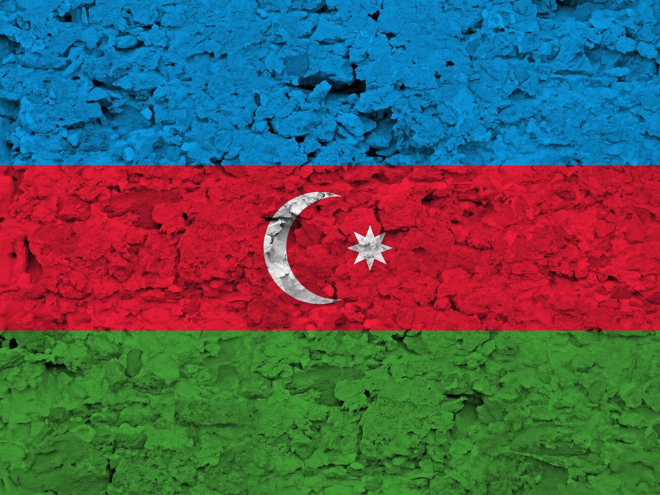 Azerbaijan flag with texture photo
