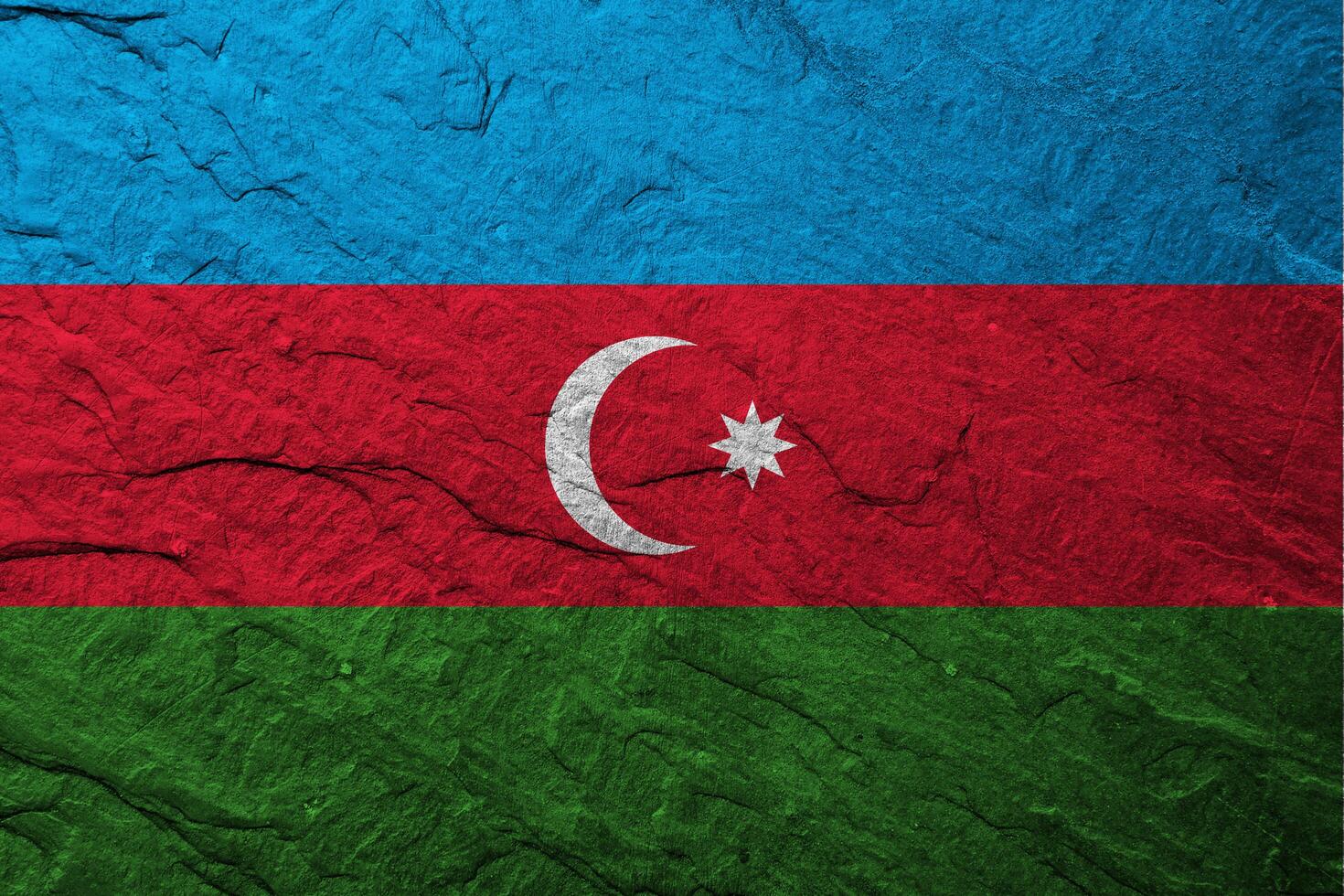 Azerbaijan flag with texture photo