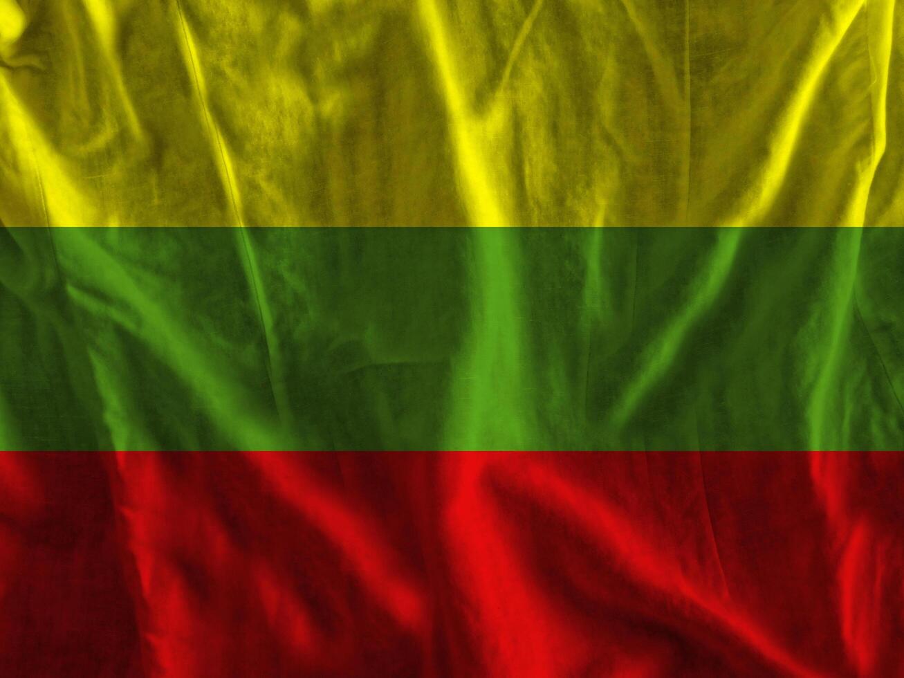 Lithuania flag with texture photo