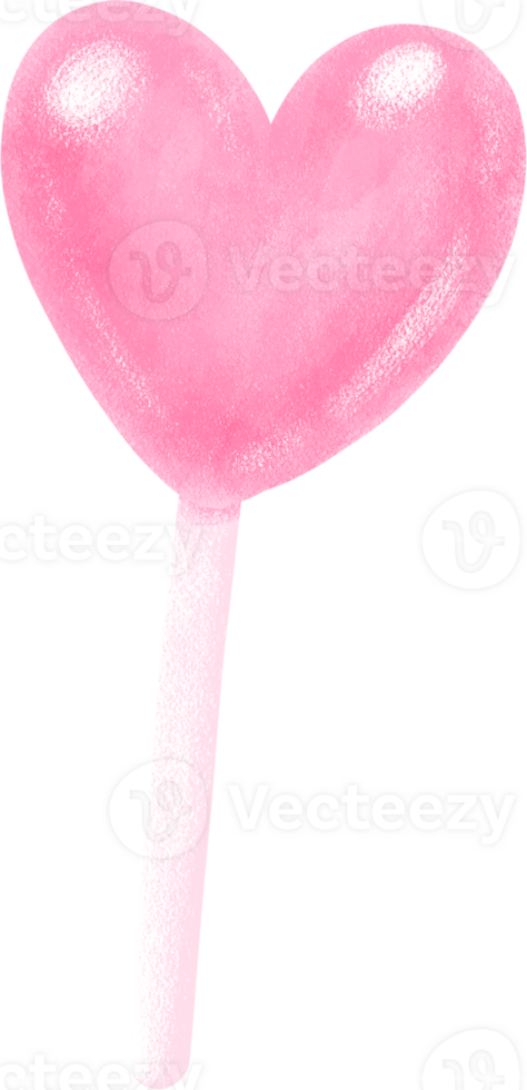 Cute coquette heart shaped lollipop png