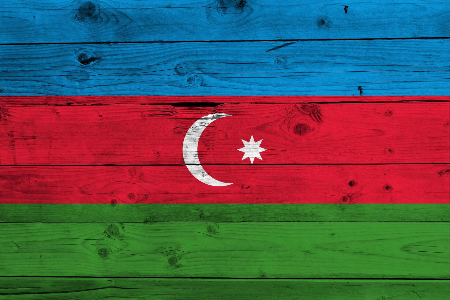Azerbaijan flag with texture photo