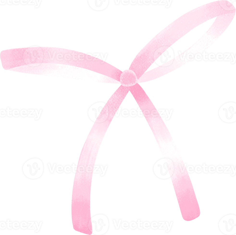 Cute coquette pink ribbon bow png